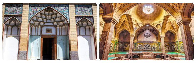 سبک معماری و بخش‌های مختلف حمام